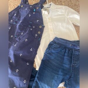 Bundle of Osh Kosh  & Carter’s Bodysuit,Jeans & Overalls Size 24M